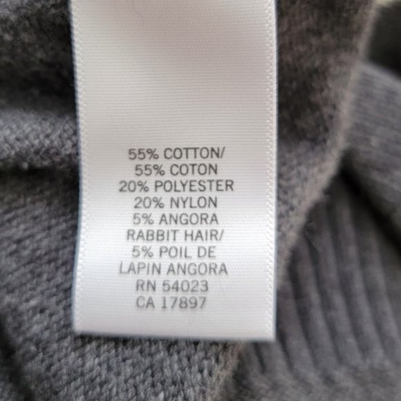 Banana Republic Silver Sequins Argyle Grey Sweater Size Small - Picture 7 of 7